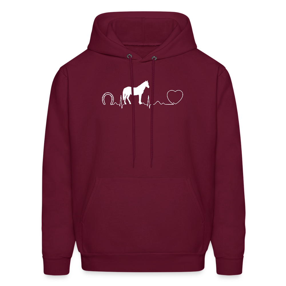 Horse Pulse Unisex Hoodie-Men's Hoodie | Hanes P170-I love Veterinary