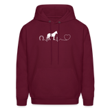 Horse Pulse Unisex Hoodie-Men's Hoodie | Hanes P170-I love Veterinary