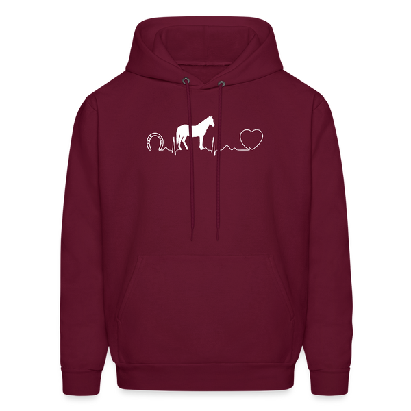 Horse Pulse Unisex Hoodie-Men's Hoodie | Hanes P170-I love Veterinary