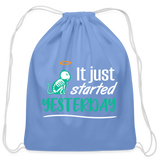 It just started yesterday Drawstring Bag-Cotton Drawstring Bag | Q-Tees Q4500-I love Veterinary