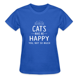 Cats make me happy Gildan Ultra Cotton Ladies T-Shirt-Ultra Cotton Ladies T-Shirt | Gildan G200L-I love Veterinary