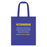 Veterinarian Definition Cotton Tote Bag-Tote Bag | Q-Tees Q800-I love Veterinary