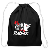 My spirit animal has rabies Drawstring Bag-Cotton Drawstring Bag | Q-Tees Q4500-I love Veterinary