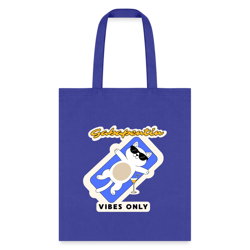 Gabapentin vibes only Cotton Tote Bag-Tote Bag | Q-Tees Q800-I love Veterinary