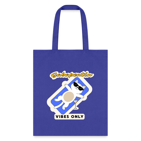 Gabapentin vibes only Cotton Tote Bag-Tote Bag | Q-Tees Q800-I love Veterinary