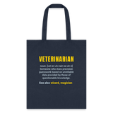 Veterinarian Definition Cotton Tote Bag-Tote Bag | Q-Tees Q800-I love Veterinary