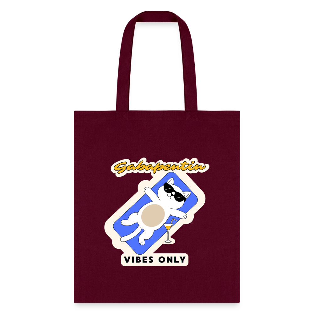 Gabapentin vibes only Cotton Tote Bag-Tote Bag | Q-Tees Q800-I love Veterinary