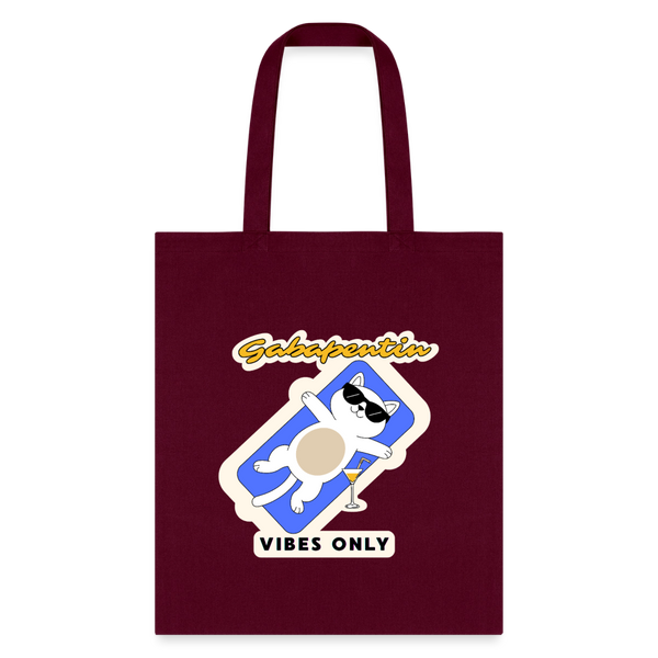 Gabapentin vibes only Cotton Tote Bag-Tote Bag | Q-Tees Q800-I love Veterinary