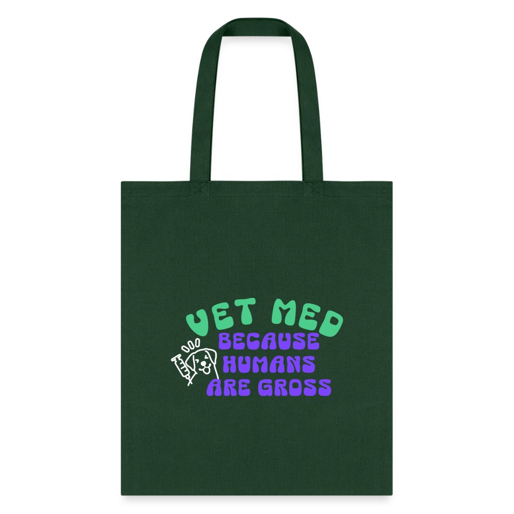 Vet Med because humans are gross Cotton Tote Bag-Tote Bag | Q-Tees Q800-I love Veterinary
