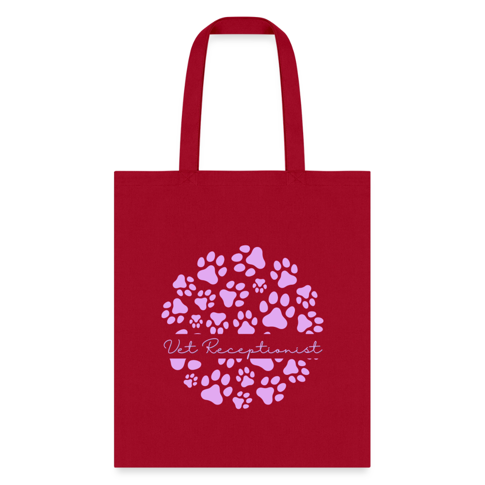 Vet Receptionist circle paws pattern Tote Bag