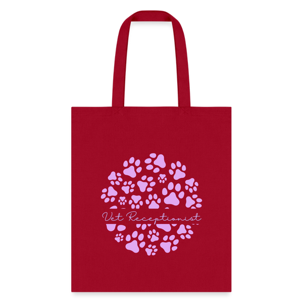 Vet Receptionist circle paws pattern Tote Bag
