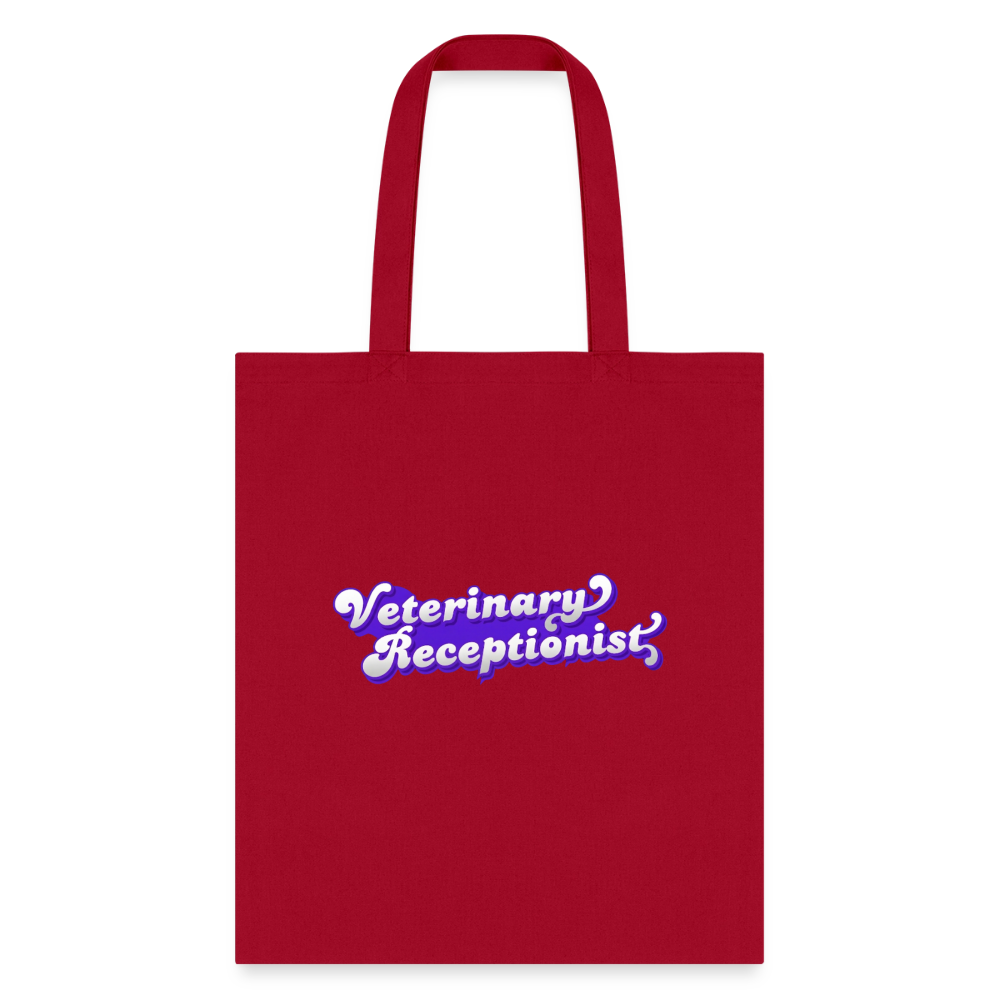 Veterinary Receptionist Cotton Tote Bag-Tote Bag | Q-Tees Q800-I love Veterinary