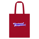 Veterinary Receptionist Cotton Tote Bag-Tote Bag | Q-Tees Q800-I love Veterinary