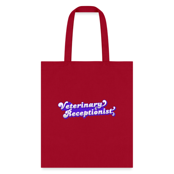 Veterinary Receptionist Cotton Tote Bag-Tote Bag | Q-Tees Q800-I love Veterinary