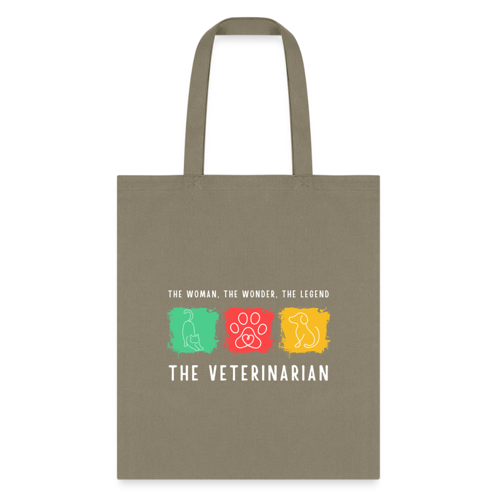 The woman, the wonder, the legend - the Veterinarian Tote Bag-Tote Bag | Q-Tees Q800-I love Veterinary