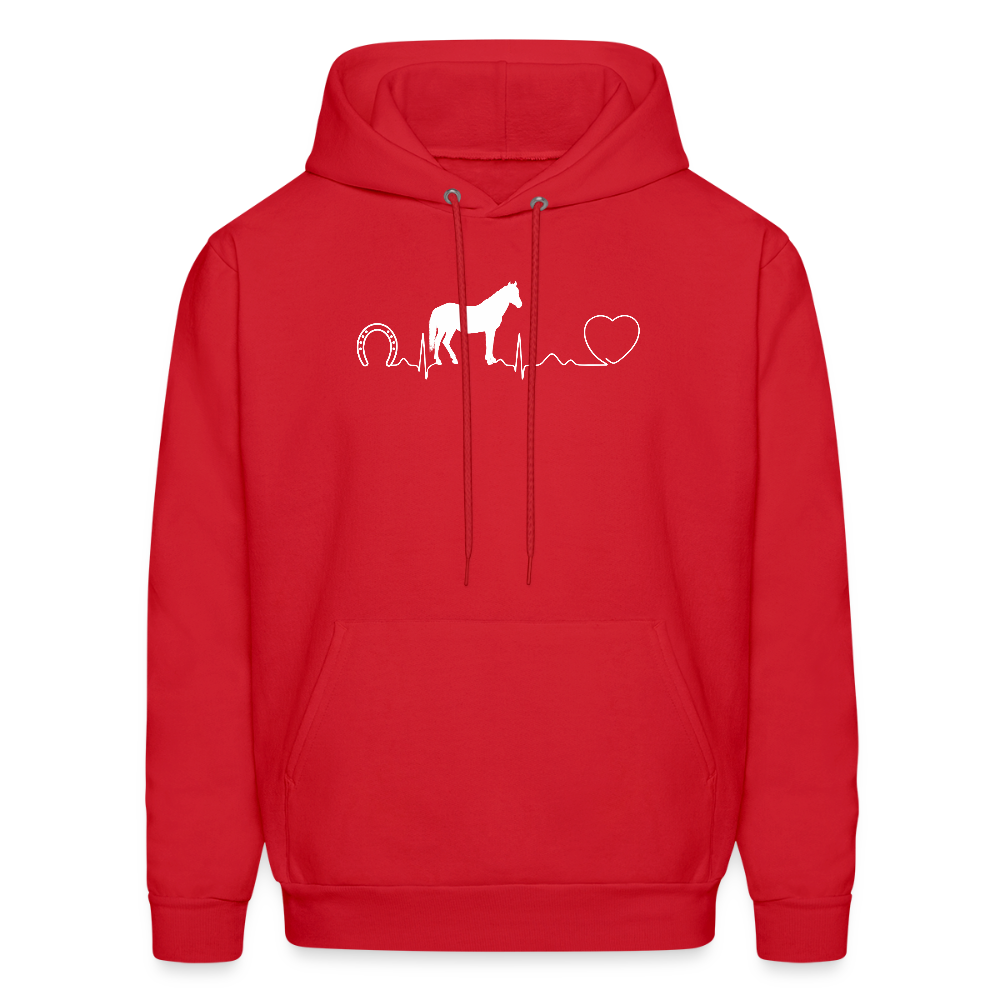 Horse Pulse Unisex Hoodie-Men's Hoodie | Hanes P170-I love Veterinary