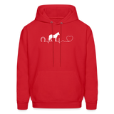 Horse Pulse Unisex Hoodie-Men's Hoodie | Hanes P170-I love Veterinary
