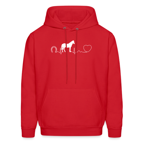 Horse Pulse Unisex Hoodie-Men's Hoodie | Hanes P170-I love Veterinary