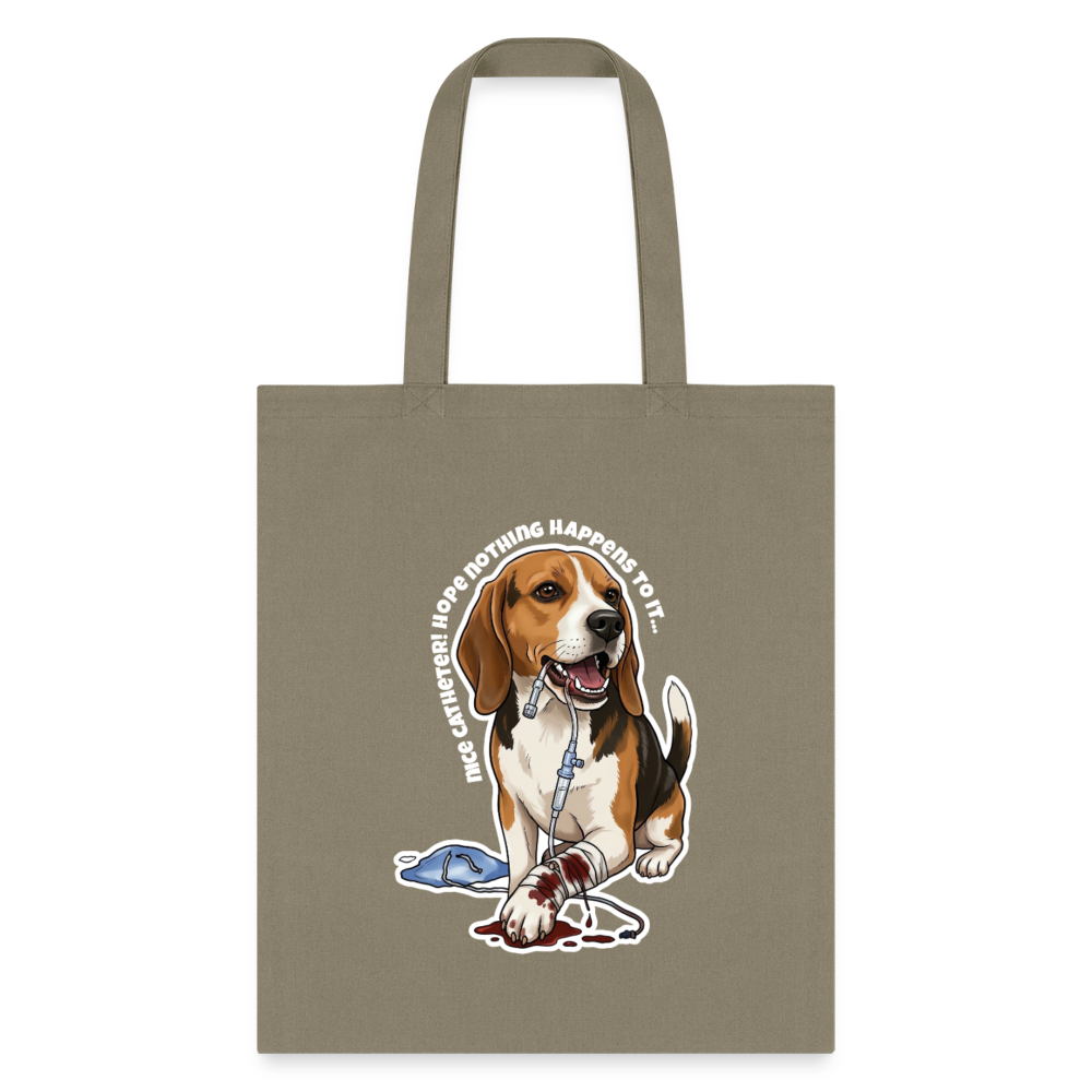 Nice catheter! Cotton Tote Bag-Tote Bag | Q-Tees Q800-I love Veterinary