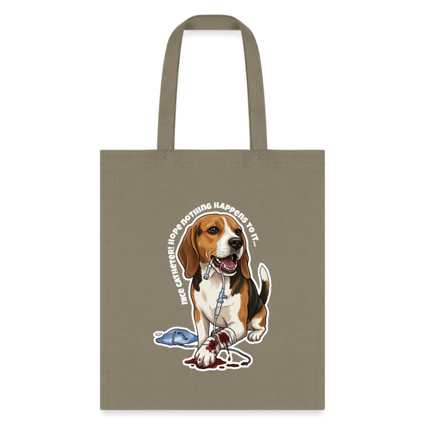 Nice catheter! Cotton Tote Bag-Tote Bag | Q-Tees Q800-I love Veterinary
