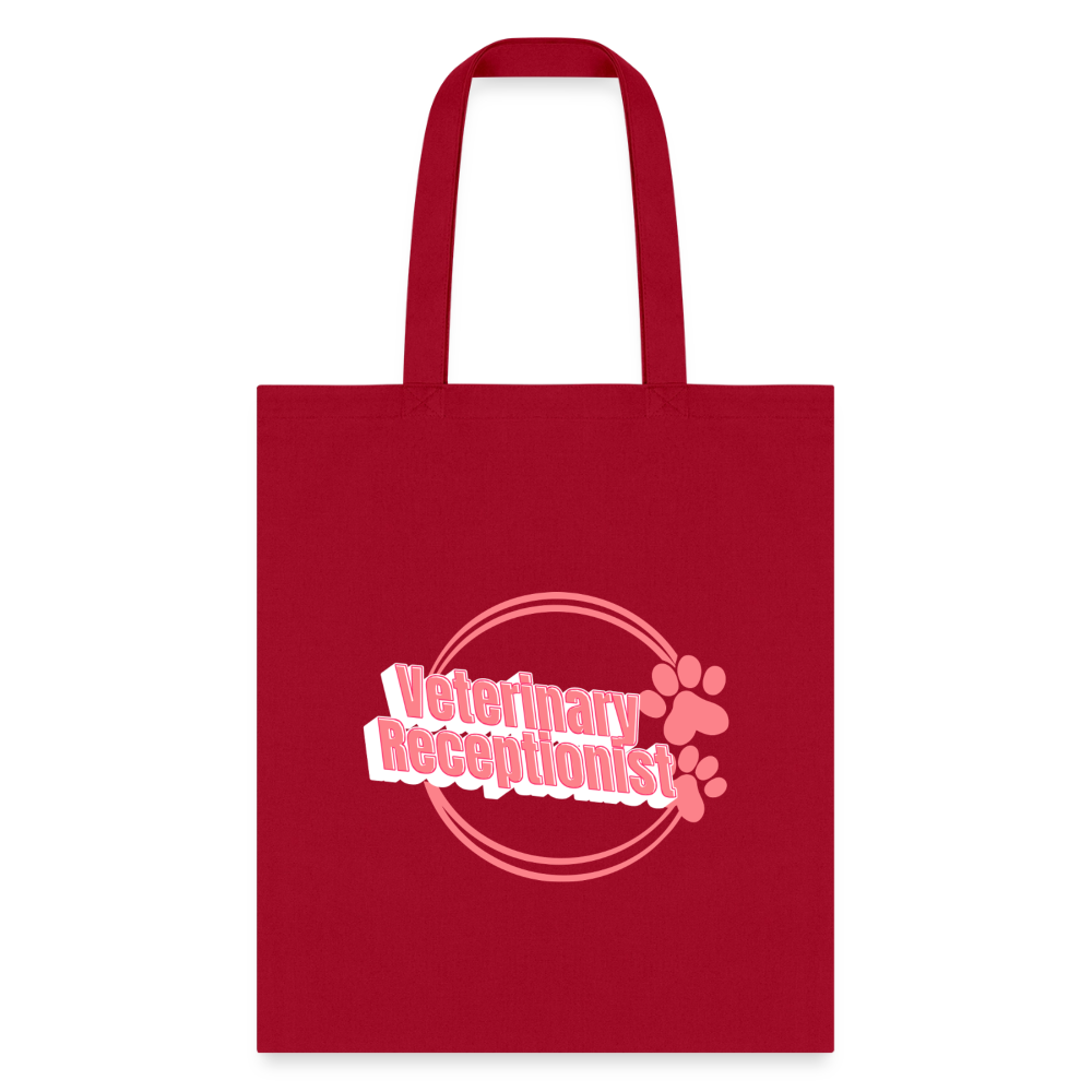Vet Receptionist circle two paws Bag-Tote Bag | Q-Tees Q800-I love Veterinary