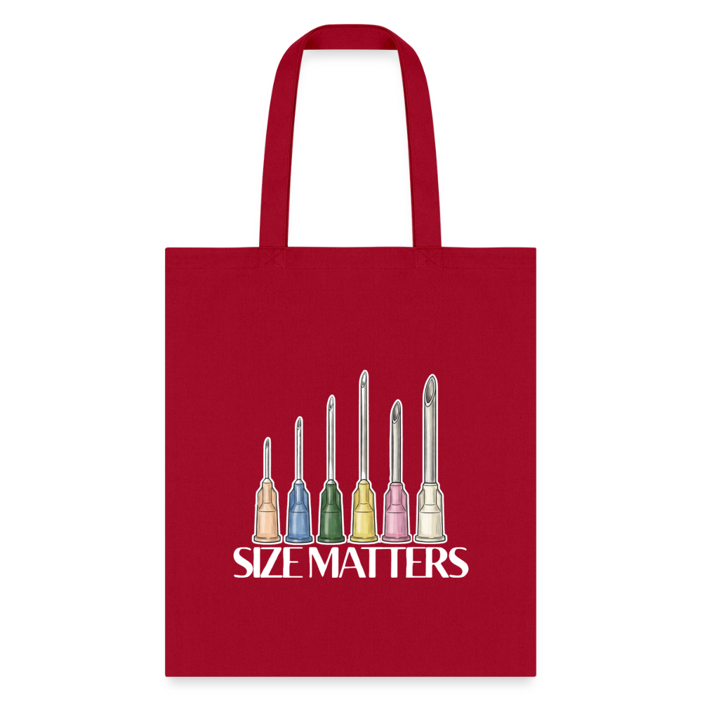 Size matters Cotton Tote Bag-Tote Bag | Q-Tees Q800-I love Veterinary