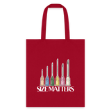 Size matters Cotton Tote Bag-Tote Bag | Q-Tees Q800-I love Veterinary