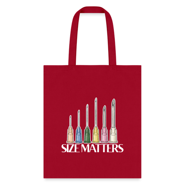 Size matters Cotton Tote Bag-Tote Bag | Q-Tees Q800-I love Veterinary