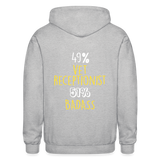 49% vet receptionist 51% Badass Unisex Zip Hoodie-Heavy Blend Adult Zip Hoodie | Gildan G18600-I love Veterinary