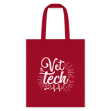 Vet Tech Stethoscope Pulse Tote Bag-Tote Bag | Q-Tees Q800-I love Veterinary