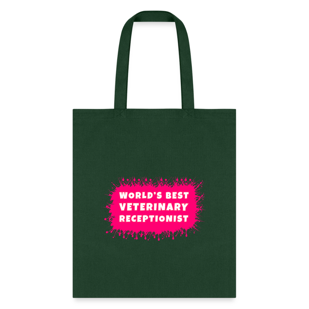 World's best veterinary receptionist color splash Tote Bag-Tote Bag | Q-Tees Q800-I love Veterinary