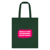 World's best veterinary receptionist color splash Tote Bag-Tote Bag | Q-Tees Q800-I love Veterinary