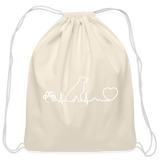 Dog heartbeat - Drawstring Bag-Cotton Drawstring Bag | Q-Tees Q4500-I love Veterinary