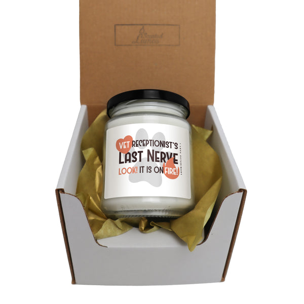 Veterinary Receptionist's last nerve (Orange) Scented Soy Candle-Candles-I love Veterinary