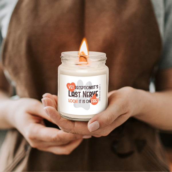 Veterinary Receptionist's last nerve (Orange) Scented Soy Candle-Candles-I love Veterinary