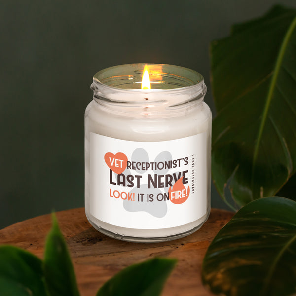 Veterinary Receptionist's last nerve (Orange) Scented Soy Candle-Candles-I love Veterinary