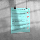 Canine Distemper Poster 18x24 Fixed-Poster-I love Veterinary