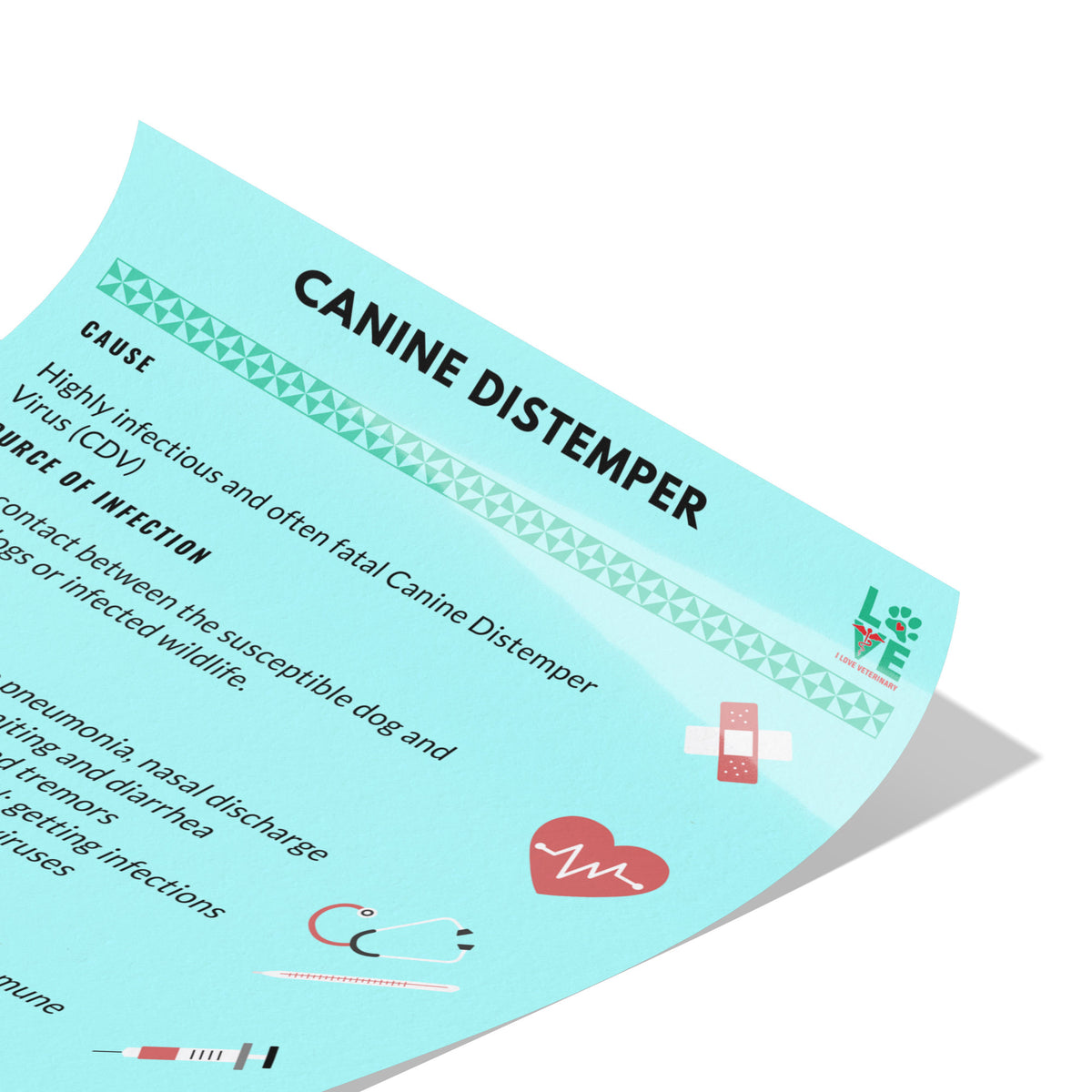 Canine Distemper Poster 18x24 Fixed-Poster-I love Veterinary
