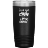 Coffee and exotic animals 20oz Vacuum Tumbler-Tumblers-I love Veterinary