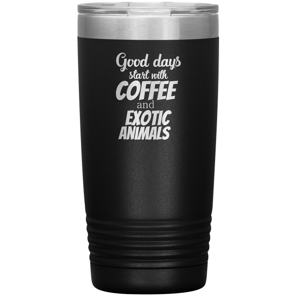 Coffee and exotic animals 20oz Vacuum Tumbler-Tumblers-I love Veterinary