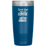Coffee and exotic animals 20oz Vacuum Tumbler-Tumblers-I love Veterinary
