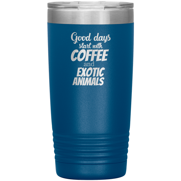Coffee and exotic animals 20oz Vacuum Tumbler-Tumblers-I love Veterinary