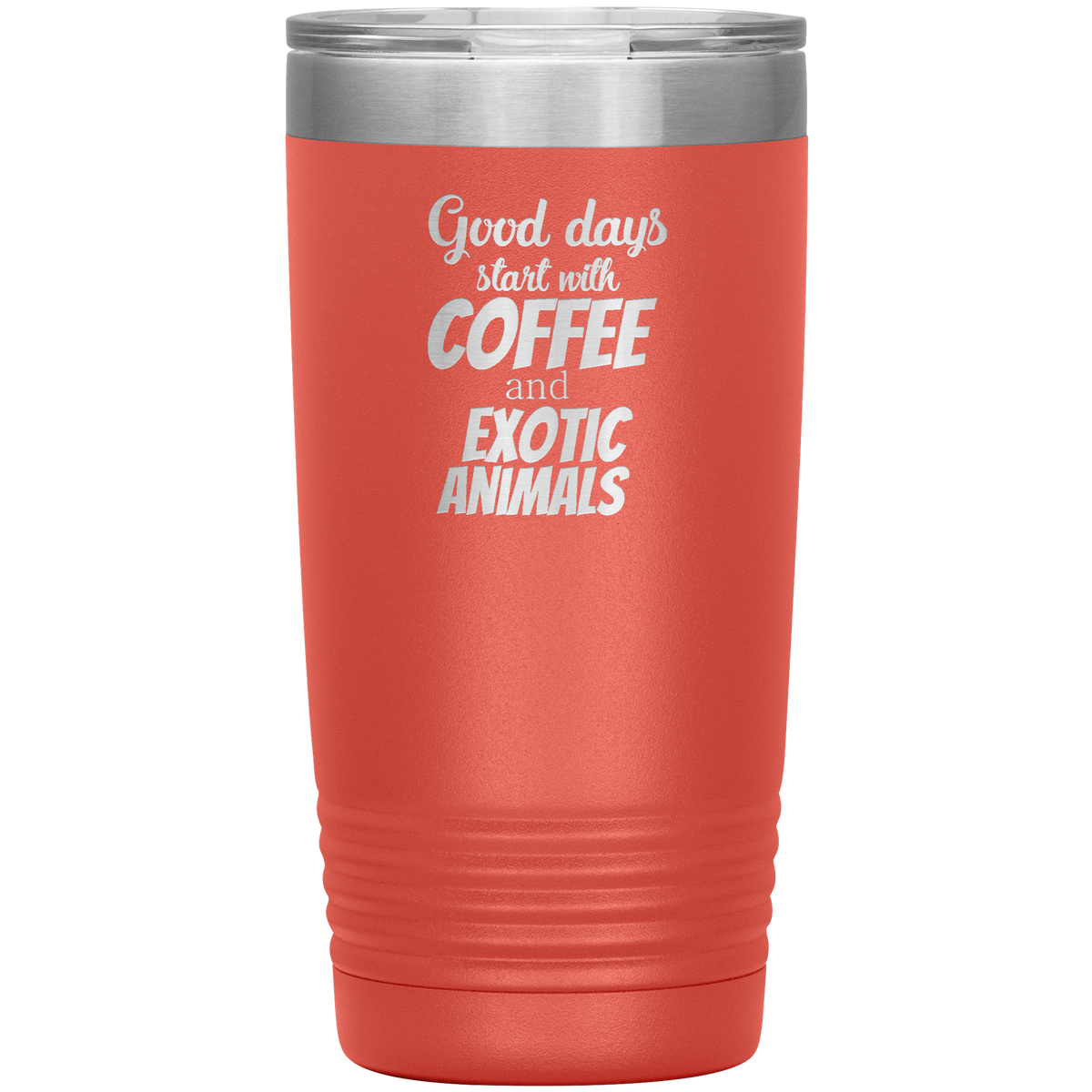Coffee and exotic animals 20oz Vacuum Tumbler-Tumblers-I love Veterinary