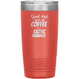 Coffee and exotic animals 20oz Vacuum Tumbler-Tumblers-I love Veterinary