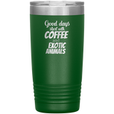 Coffee and exotic animals 20oz Vacuum Tumbler-Tumblers-I love Veterinary
