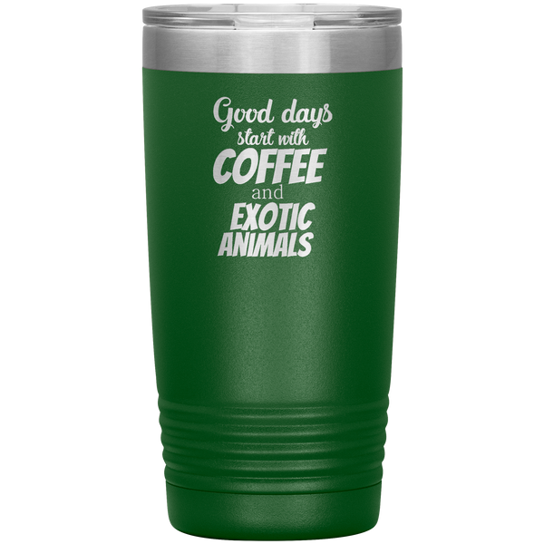 Coffee and exotic animals 20oz Vacuum Tumbler-Tumblers-I love Veterinary