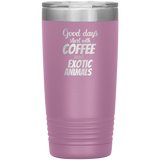 Coffee and exotic animals 20oz Vacuum Tumbler-Tumblers-I love Veterinary