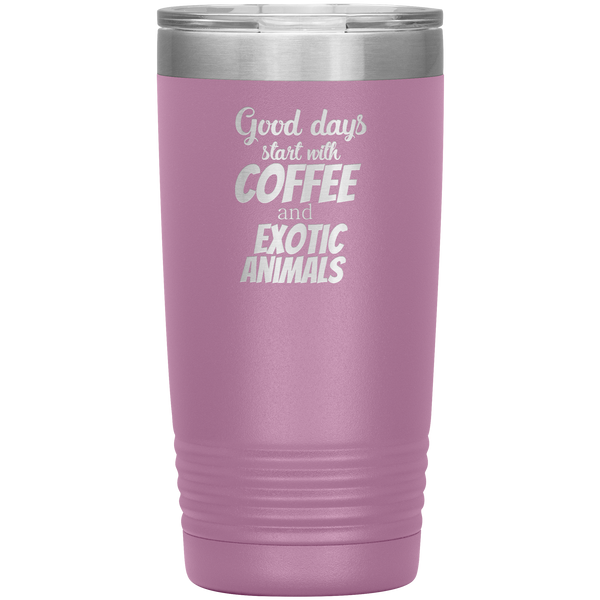 Coffee and exotic animals 20oz Vacuum Tumbler-Tumblers-I love Veterinary