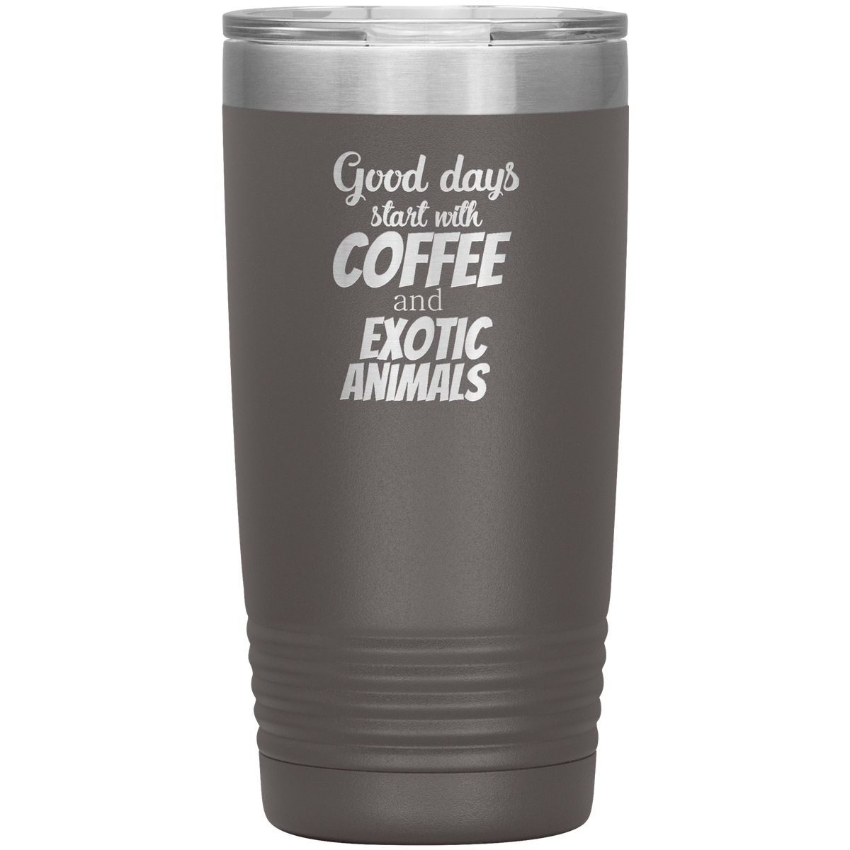 Coffee and exotic animals 20oz Vacuum Tumbler-Tumblers-I love Veterinary