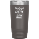 Coffee and exotic animals 20oz Vacuum Tumbler-Tumblers-I love Veterinary